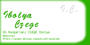 ibolya czege business card