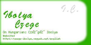 ibolya czege business card